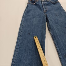 Levi's Premium Women's Blue Cotton Blend Button Fly High Rise Jeans Size (26×27) image 4