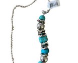 Ganz Beaded Turquoise Fan Light Pull  Chrome Colored Pull Chain with con... - £5.62 GBP