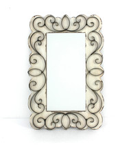 33&quot; Antique Rectangle Accent Mirror Wall Mounted With Frame - £199.52 GBP