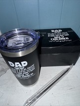 Black 20 OZ Tumbler W/ Straw Fathers Day Gift In Box “Don’t Have Ugly Ch... - $18.80