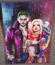 Suicide Squad Joker &amp; Harley Quinn Glossy Print 11 x 17 In Hard Plastic Sleeve - $24.99