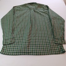 Cassini RN#16574 Men's Green Plsid Cotton Button-Down Collar Shirt Long Sleeve L image 2