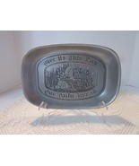 WILTON PEWTER BREAD PLATE GIVE US THIS DAY OUR DAILY BREAD 9.25&quot; COLUMBI... - $11.83