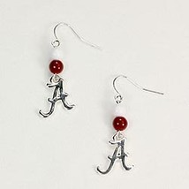 Alabama Crimson Tide Silver Plated Wire Earrings - £10.42 GBP