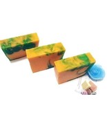 Moroccan Mint&#39;- Homemade All natural Carrot Aloe Bath soap . - £4.69 GBP