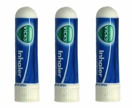 3 x Vicks Inhaler for Nasal Congestion Cold Allergy Blocked Nose Fast Relief DHL - £9.05 GBP
