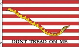 First Navy Jack Flag United States Navy Pennant Dont Tread on Me Banner 3x5 New - £13.57 GBP
