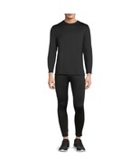 Isotoner Men&#39;s Brushed Top and Pants Base Layer 2 Piece Set Black - Size XL - $231.81 MXN