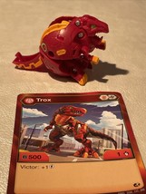 Bakugan Battle Planet 500 Red Pyrus &quot;Trox&quot; Bakucore &amp; Card - £7.46 GBP
