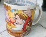 DISNEY GRUMPY Dwarf Extra Large Coffee Mug, &quot;I DON&#39;T HAVE TO BE GRUMPY..... - £26.90 GBP