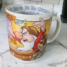 DISNEY GRUMPY Dwarf Extra Large Coffee Mug, &quot;I DON&#39;T HAVE TO BE GRUMPY..... - £26.74 GBP