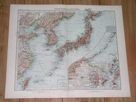 1911 Map Of Japanese Empire Japan Tokyo Korea Port Arthur Kuril Islands China - £24.90 GBP