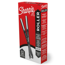 Sharpie Roller Pen, Ultra Fine Point, 0.5 mm, Black, Pack Of 12 Pens - £32.20 GBP