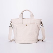 Canvas bag Japanese literary messenger bag simple female tote bag retro handbag - £59.90 GBP