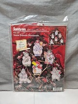 Janlynn Christmas Cross Stitch Snow Friends Ornaments 3.75'' x 5'' #56-107 New - £14.88 GBP