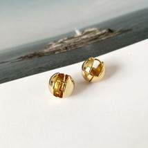 Peri'sBox 4 Designs Round Ball Geometric Earrings Textured Earrings for Women St - £8.14 GBP