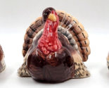 3 Thanksgiving Turkey Salt and Pepper Shakers Ceramic Dinner Table Decor... - $13.00