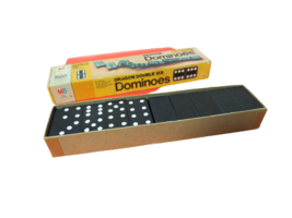 Vtg Set Of Dragon Double Six Dominoes 28 Pieces Milton Bradley #4130 Complete - £12.63 GBP