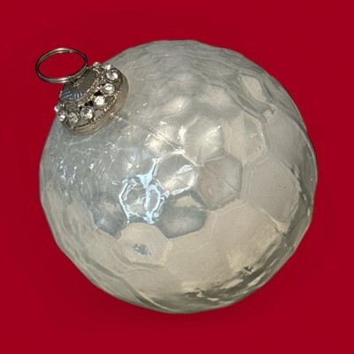 Christmas Ornaments 7" Mercury Glass Kugel Hanging LARGE Big Silver HEAVY Item image 11
