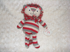 Hallmark Stuffed Plush Youre You&#39;re The King Of Hearts Stripe Knit Lion Toy - £31.74 GBP