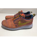 Women&#39;s Nike Roshe One Flyknit Shoes Sz 10 704927-402 Citron Brigade Blu... - €37,13 EUR