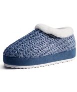 KuaiLu Womens Blue Plush Platform Slippers Memory Foam Warm Size 8 - $90.32 MXN