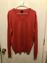 J. Crew Cotton Cashmere Men's V-Neck Sweater Size Medium Super Soft - $17.81