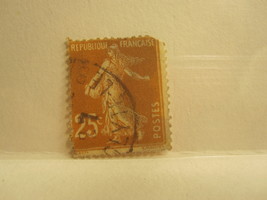 {ST-38} Stamp~ France, 25c, Republique Francaise - £0.38 GBP