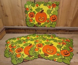 Hallmark Vintage Halloween Jack-o-Lantern Pumpkin Fall Autumn  Paper Pla... - $19.36
