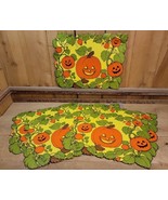 Hallmark Vintage Halloween Jack-o-Lantern Pumpkin Fall Autumn  Paper Pla... - $355.02 MXN