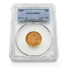 1907 Or Liberty Demi Aigle Classé Par PCGS Comme MS-63 ! Superbe Pièce de - $25,098.89 MXN