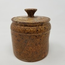 Vintage Stoneware Canister Sugar Bowl Brown USA 70s &quot;Tami 75&quot; - £23.70 GBP