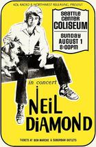 Neil Diamond - 1971 - Seattle WA - Concert Magnet - $11.99