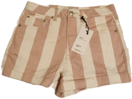 FOREVER 21 Women&#39;s High Rise Pink and White Jean Shorts - Size 28 - £11.88 GBP