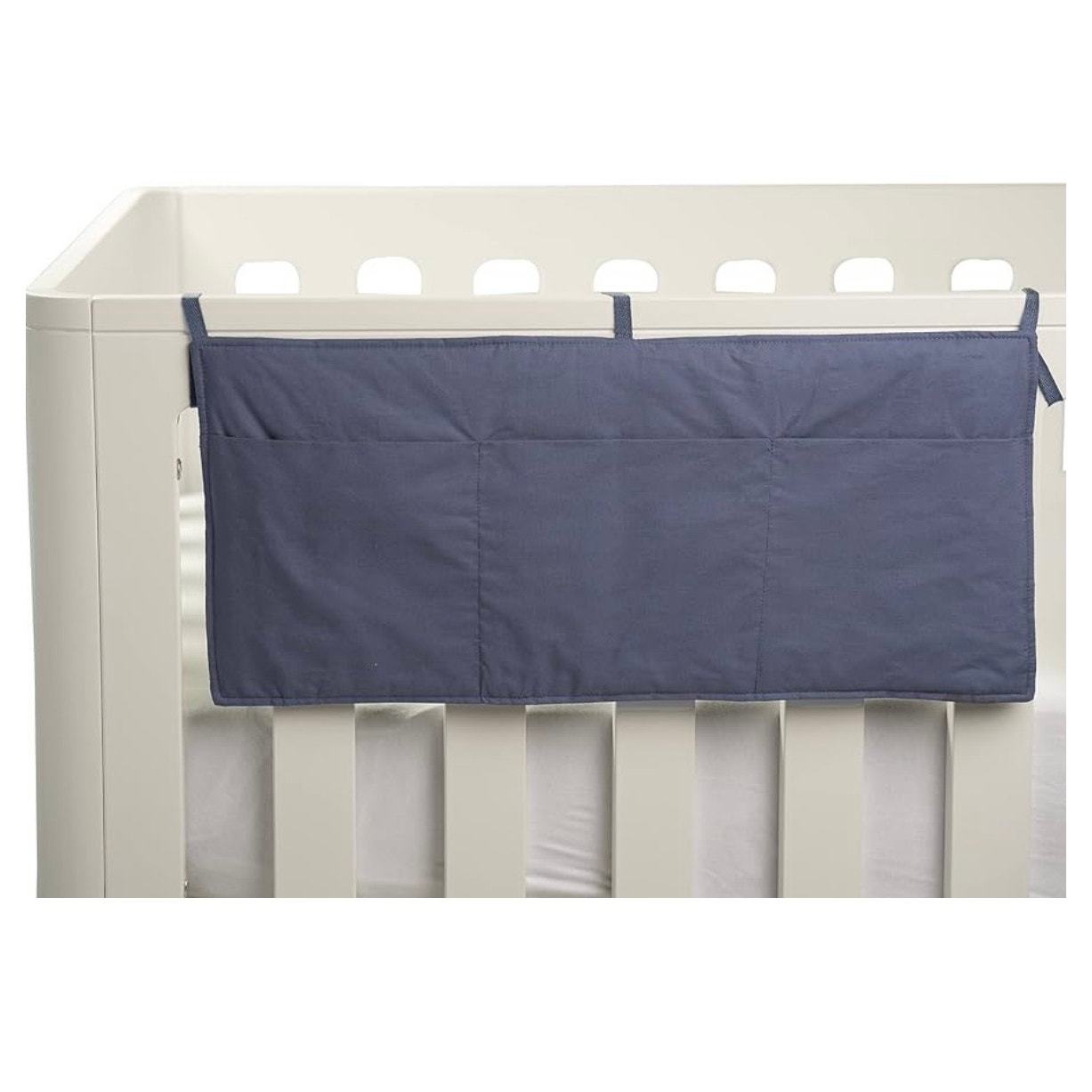 Natemia Crib Pocket Organizer Folkstone Gray Dorm New - $19.79