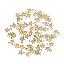 50PCS 6mm DIY Accessories Handmade Necklace Candy Color Pentagram Pendants Mini  - £8.28 GBP