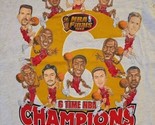 Chicago Bulls T-Shirt 6 Time NBA Championship Youth Size 18/20 Vtg 1998 - £23.49 GBP