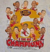 Chicago Bulls T-Shirt 6 Time NBA Championship Youth Size 18/20 Vtg 1998 - £23.75 GBP