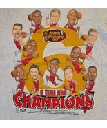Chicago Bulls T-Shirt 6 Time NBA Championship Youth Size 18/20 Vtg 1998 - £23.70 GBP