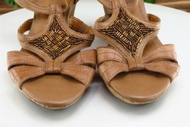 Clarks Sz 7 M Brown Gladiator Leather Women Sandals - £13.49 GBP