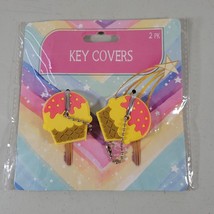 Ice Cream Cone Key Covers with Ball Chain New 2 in Pack Unused Greenbrier - £7.89 GBP