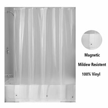 Magnetic Mildew Resistant Shower Curtain Liner 100% Vinyl Clear 70x72 - £6.82 GBP