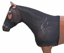 Horse Mane Tamer Sleazy Lycra Mesh Zippered Hood Braid Shoulder Guard AL... - £30.51 GBP