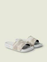 NWT Victorias Secret PINK Single Strap Slides Sandal Polar Gray Camo M 7-8 - £22.80 GBP