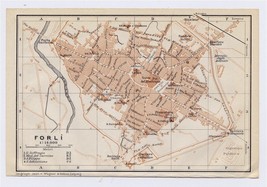 1909 Antique City Map Of Forli / EMILIA-ROMAGNA / Italy - $24.20