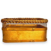 Braided Gold Toned Basket Storage Bathroom Center Piece Christmas Tablr ... - £15.76 GBP