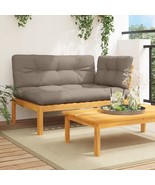 Patio Pallet Corner Sofa with Cushions Solid Wood Acacia - $5,512.71 MXN