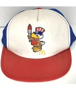 VTG McDonald&#39;s Sam The Olympic Eagle 1984 Red White Blue USA Snapback Ha... - £8.64 GBP