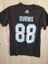 ADIDAS NHL SAN JOSE SHARKS BRENT BURNS BLACK T-SHIRT SIZE S - $9.89