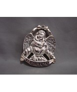 Peace Angel Embossed  Ornament Beautiful Detail 1970s Vintage SilverPlate - $17.90